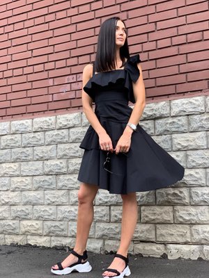 Чорна бавовняна сукня Kendall + Kylie 3312 фото