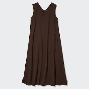 Платье Uniqlo коричневое  6176111 фото