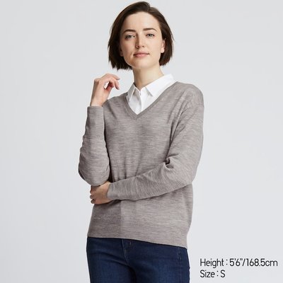 Серый шерстяной свитер от Uniqlo 4313 фото