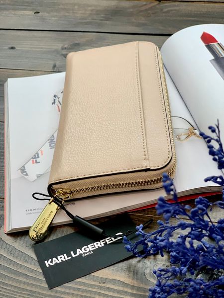 Елегантний бежевий гаманець Karl Lagerfeld Paris 4884 фото