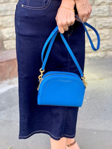 Синяя сумочка из сафьяновой кожи Marc Jacobs 4032 фото