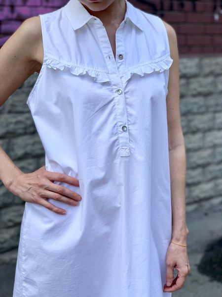 Белое хлопковое платье Abercrombie & Fitch 2560 фото