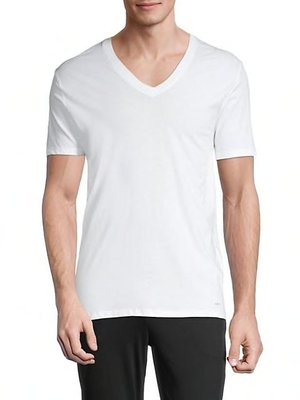 Бiла базова футболка Michael Kors з v-образним вирізом 55581 фото