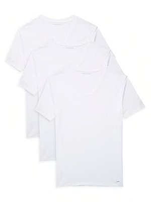 Набор футболок Michael Kors белых с v-образным вырезом 5558 фото