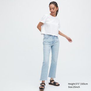 Джинси Uniqlo голубые KICK FLARED JEANS 62331 фото