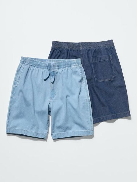 Шорти Uniqlo темно-синi Stretch Easy Shorts | Denim 8517 фото