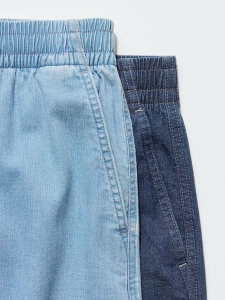 Шорти Uniqlo темно-синi Stretch Easy Shorts | Denim 8517 фото