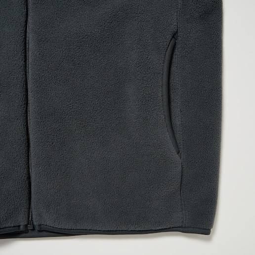 Кофта Uniqlo серо-черная Fleece Full-Zip Jacket 6901 фото