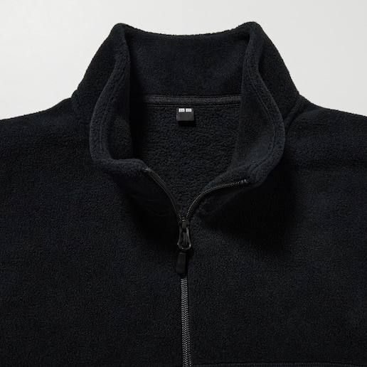 Кофта Uniqlo серо-черная Fleece Full-Zip Jacket 6901 фото