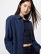 Сорочка Uniqlo синя Flannel Boxy Long Sleeve Shirt 8058 фото 1