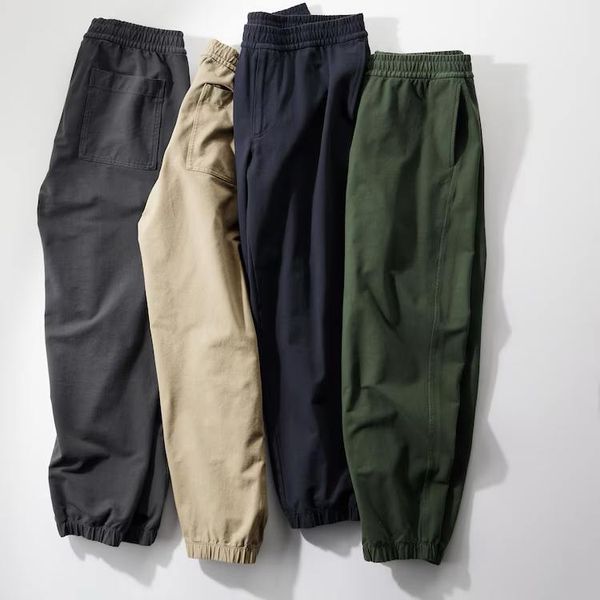 Джоггеры Uniqlo темно-синие Washed Jersey Jogger Pants  67121 фото