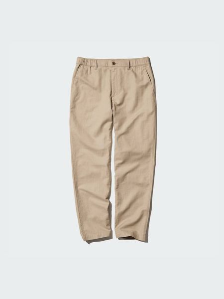 Брюки Uniqlo сині Linen Blend Relaxed Trousers 7759 фото