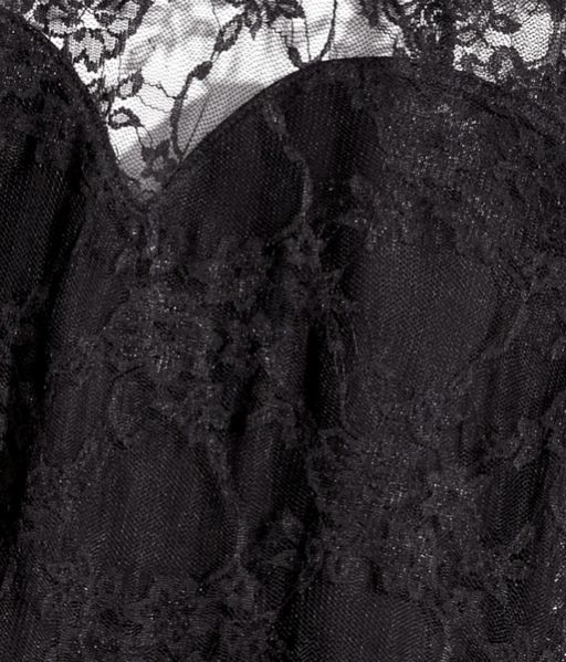 Чорна ажурна сукня H&M з напіввідкритій спиною 2025 фото