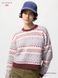 Свитер UNIQLO+JW ANDERSON  бордовый Fair Isle Crew Neck Jumper 8008 фото 1