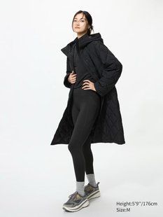 Пальто Uniqlo чорне PUFFTECH Relaxed Long Coat 8112 фото