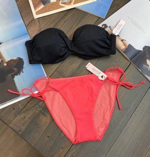 Купальник Victoria&rsquo;s Secret&nbsp;чорно-помаранчевий 6624 фото