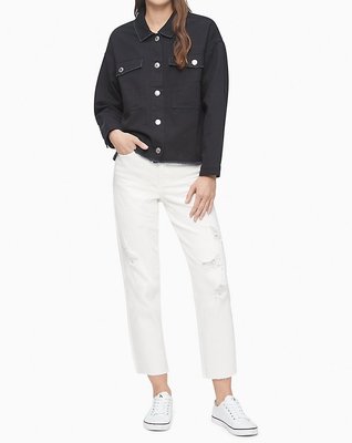 Джинси Calvin Klein Jeans білі прямі з високою талією 58391 фото