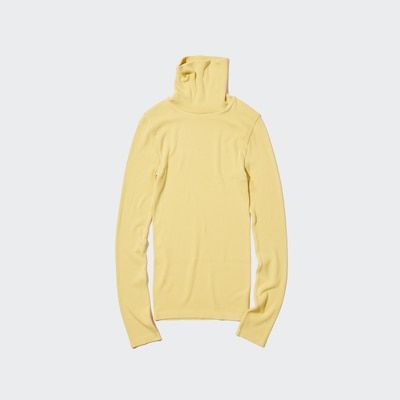 Гольф Uniqlo желтый ребристый из серии Heattech (extra warm) 67581 фото