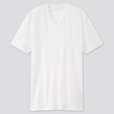 Белая футболка Uniqlo V-neck 5142 фото