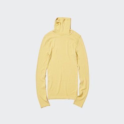 Гольф Uniqlo желтый ребристый из серии Heattech (extra warm) 67581 фото