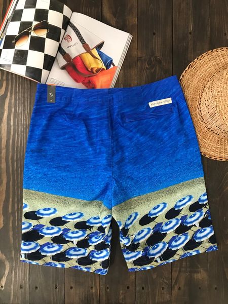 Синие пляжные шорты с принтом Abercrombie&Fitch 22931 фото