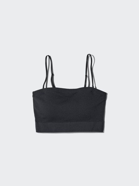 Топ Uniqlo белый Ribbed Bandeau Wireless Bra 8295 фото