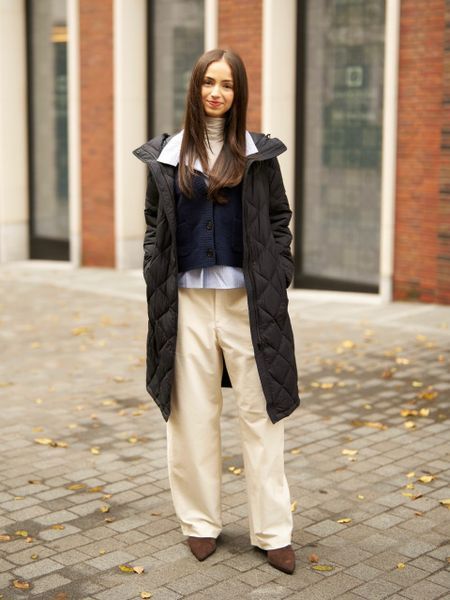 Пальто Uniqlo чорне PUFFTECH Relaxed Long Coat 8112 фото