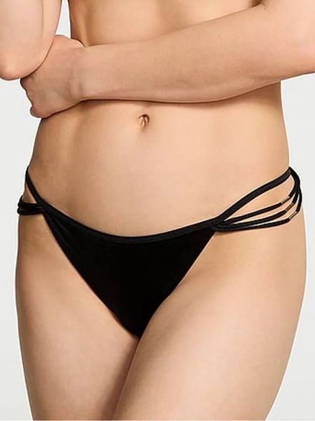 Плавки Victoria&rsquo;s Secret чорні Archives Strappy Hardware Bottom 8397 фото