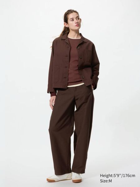 Жакет Uniqlo коричневый льняной Linen Blend Coverall 836011 фото