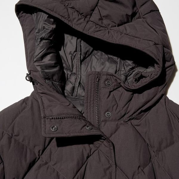 Пальто Uniqlo чорне PUFFTECH Relaxed Long Coat 8112 фото