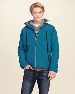 Голубая куртка Hollister "all-weather" 2186 фото
