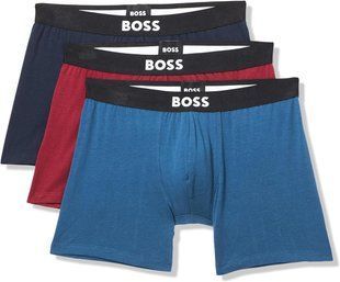 Набор трусов BOSS (3 шт) Bold Logo Smooth Boxer Briefs 8453 фото