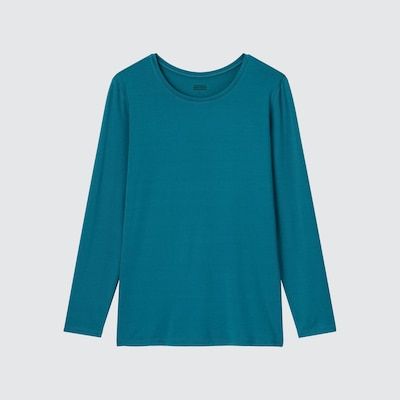 Лонгслив Uniqlo бирюзовый из серии Heattech  6759 фото