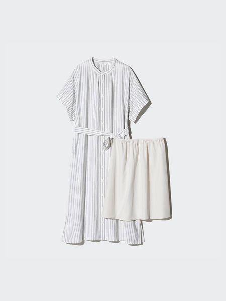 Сукня Uniqlo белая Linen Blend Relaxed Dress (Short Sleeve) 7667 фото