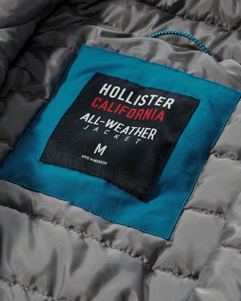 Блакитна куртка Hollister "all-weather" 2186 фото