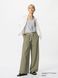 Брюки Uniqlo оливкові Linen Blend Easy Trousers (Stripe) 8056 фото 1