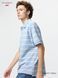 Футболка-поло Uniqlo+JW Anderson блакитна  в смужку DRY Piqu&eacute; T-Shirt 8504 фото 1