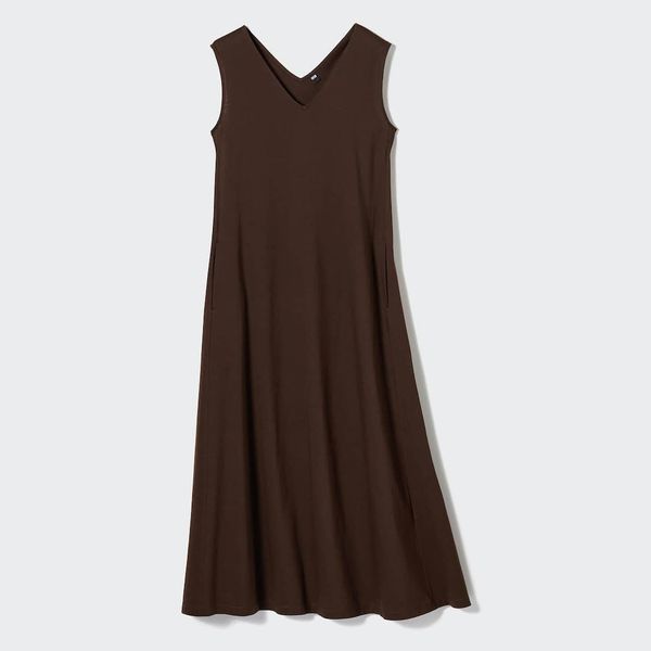 Платье Uniqlo коричневое  6176111 фото