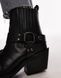 Черевики Topshop чорнi Maxy leather western boots with harness 7724 фото 4