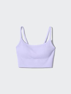 Топ с бра Uniqlo бузковий Seamless Half Bra Camisole 6975 фото