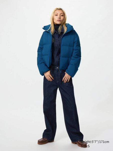 Пуховик Uniqlo синій Seamless Down Short Jacket 8386 фото