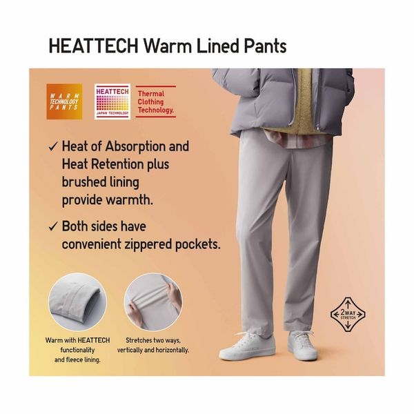 Спортивні штани Uniqlo сірі із серії HEATTECH PILE LINED JOGGERS  6826 фото