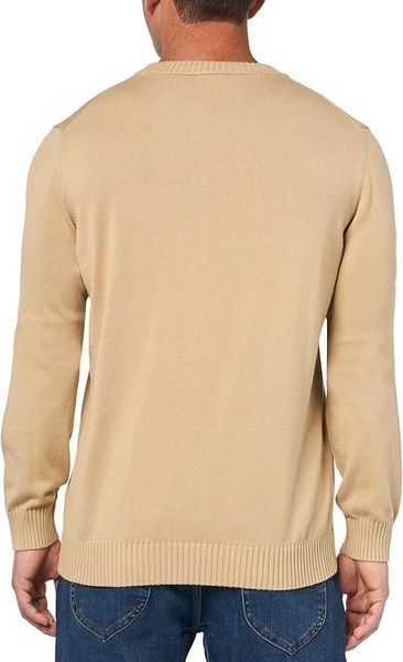 Светр HUGO бежевий Center Logo Cotton Knit Sweater 7787 фото