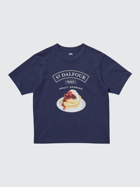 Футболка Uniqlo синяя The Brands Food UT Graphic T-Shirt 78611 фото