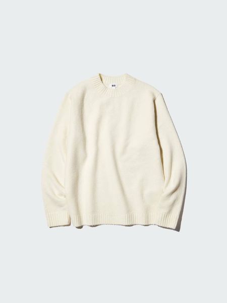 Джемпер Uniqlo голубой Souffl&eacute; Yarn Crew Neck Jumper 80831 фото