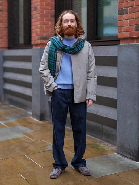 Джемпер Uniqlo голубой Souffl&eacute; Yarn Crew Neck Jumper 80831 фото