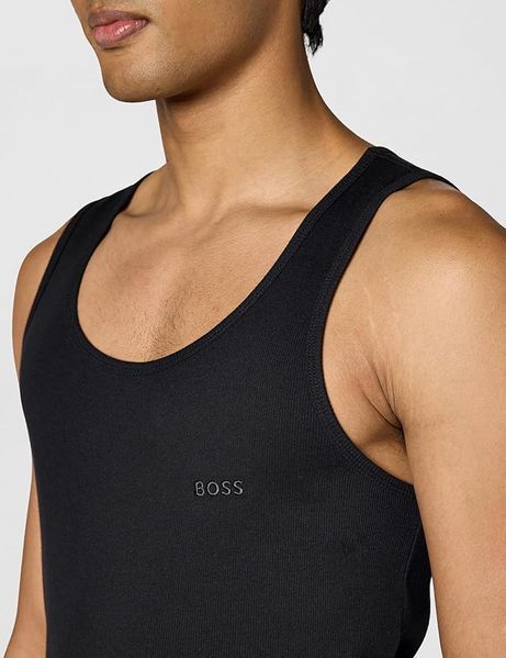 Набор маек BOSS (3 шт) черных Rib Classic Tank Top 8455 фото