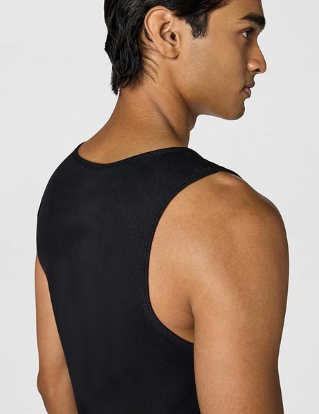 Набор маек BOSS (3 шт) черных Rib Classic Tank Top 8455 фото