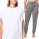 Комплект BOSS ciро-білий Soft Cotton Cuffed Lounge Pants and Relaxed Fit Pleated Shoulder T-Shirt 8571 фото 1