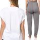 Комплект BOSS ciро-білий Soft Cotton Cuffed Lounge Pants and Relaxed Fit Pleated Shoulder T-Shirt 8571 фото 2